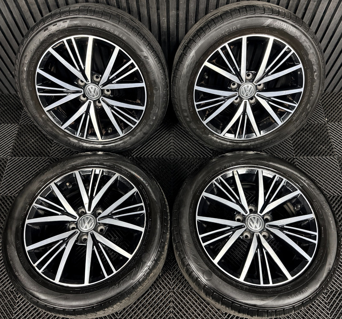 16'' VW Golf Mk7 Linas Mk8 Mk6 Alloy Wheels Tyres Alloys 5G0601025CD Genuine
