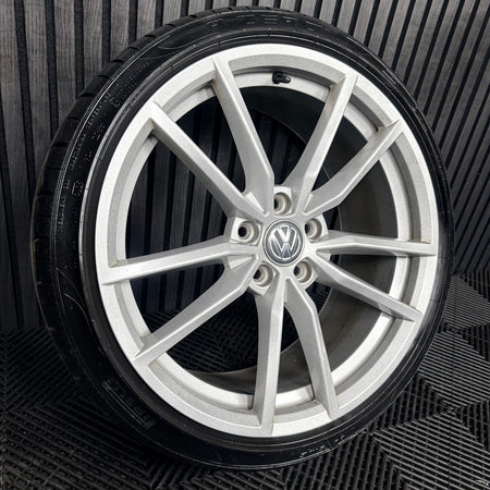 1X 19'' VW Golf R Pretoria Silver GTI MK7 Alloy Wheel Tyre 5G0601025AJ Genuine