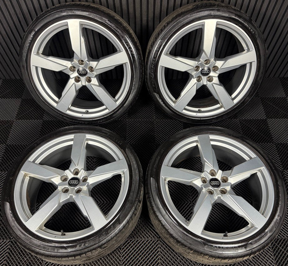 21'' GENUINE AUDI Q5 S LINE SQ5 5 SPOKE ALLOY WHEELS TYRES SPORT 80A601025AR