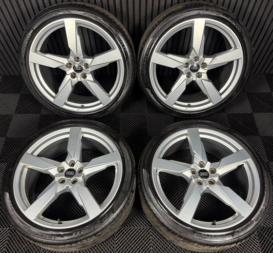 21'' GENUINE AUDI Q5 S LINE SQ5 5 SPOKE ALLOY WHEELS TYRES SPORT 80A601025AR