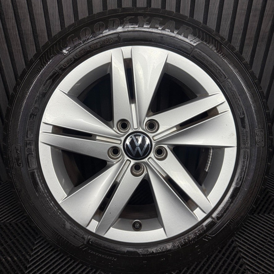 1X 16'' GENUINE VW GOLF MK8 NORFOLK ALLOY WHEEL TYRE GT SINGLE 5H0601025