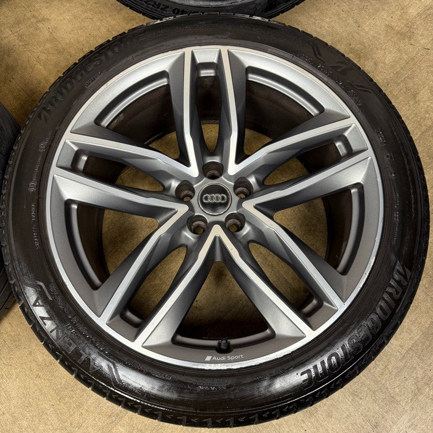 21'' GENUINE AUDI Q7 S LINE RS GREY DC ALLOY WHEELS ALLOYS TYRES 4M0601025S