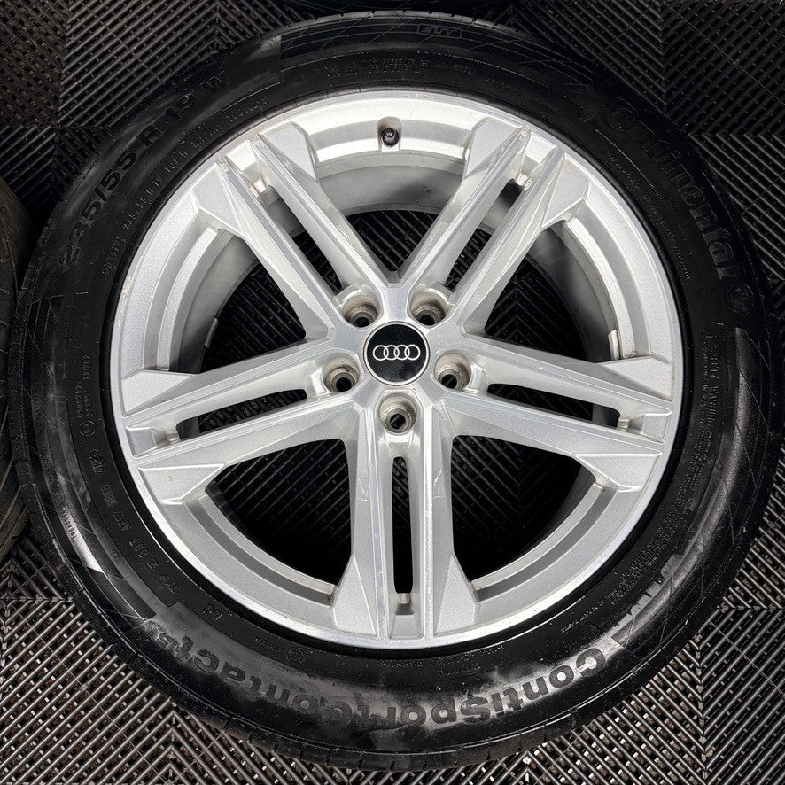 19'' Audi Q5 5 Double Spoke S Line Alloy Wheels Tyres 5X112 80A601025G Genuine