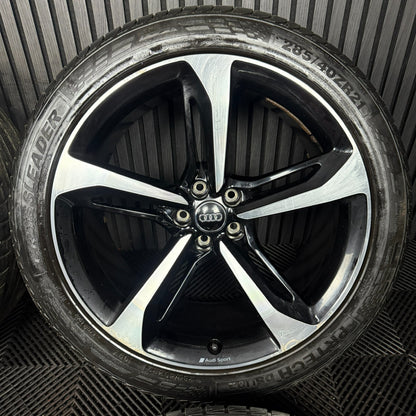 21'' GENUINE AUDI Q7 S LINE RS GREY DC ALLOY WHEELS ALLOYS TYRES 4M0601025S