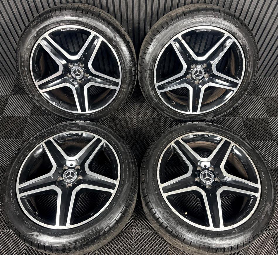 20” Mercedes AMG ML GLE Black DC Alloy Wheels Tyres W166 Genuine A1664012002