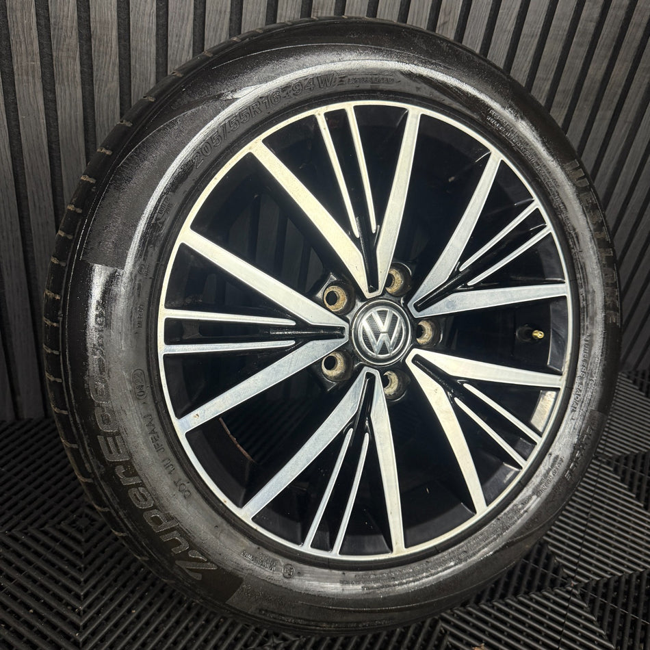 1X 16'' GENUINE VW GOLF MK7.5 MK7 LINAS ALLOY WHEEL TYRE GT SINGLE 5G0601025CD