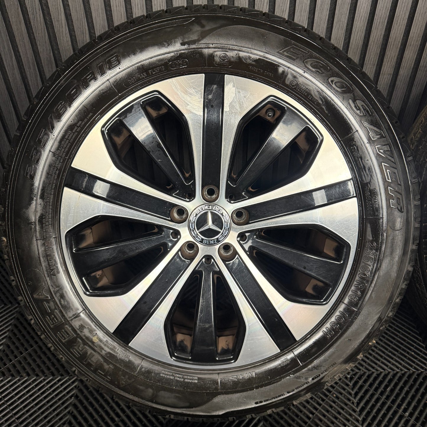 18'' GENUINE MERCEDES GLC BLACK DC ALLOY WHEELS TYRES ALLOYS A2534014600