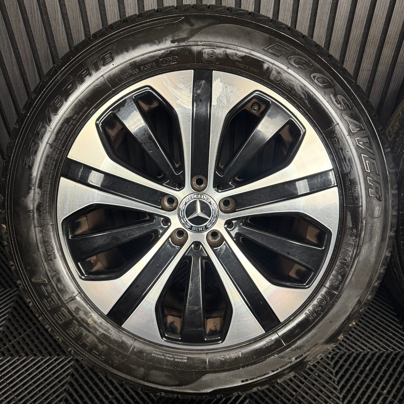 18'' GENUINE MERCEDES GLC BLACK DC ALLOY WHEELS TYRES ALLOYS A2534014600