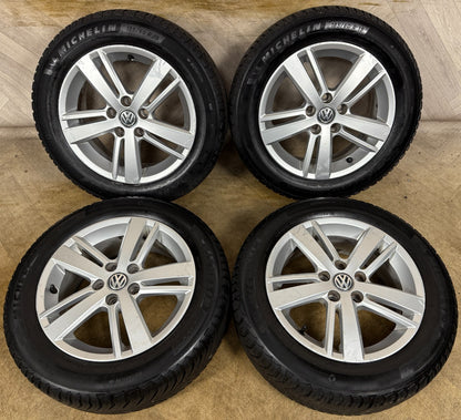 15'' GENUINE VW POLO 6R MK5 STRATFORD ALLOY WHEELS ALLOYS TYRES 6R0601025AC