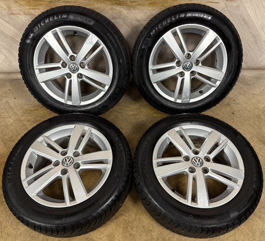 15'' GENUINE VW POLO 6R MK5 STRATFORD ALLOY WHEELS ALLOYS TYRES 6R0601025AC