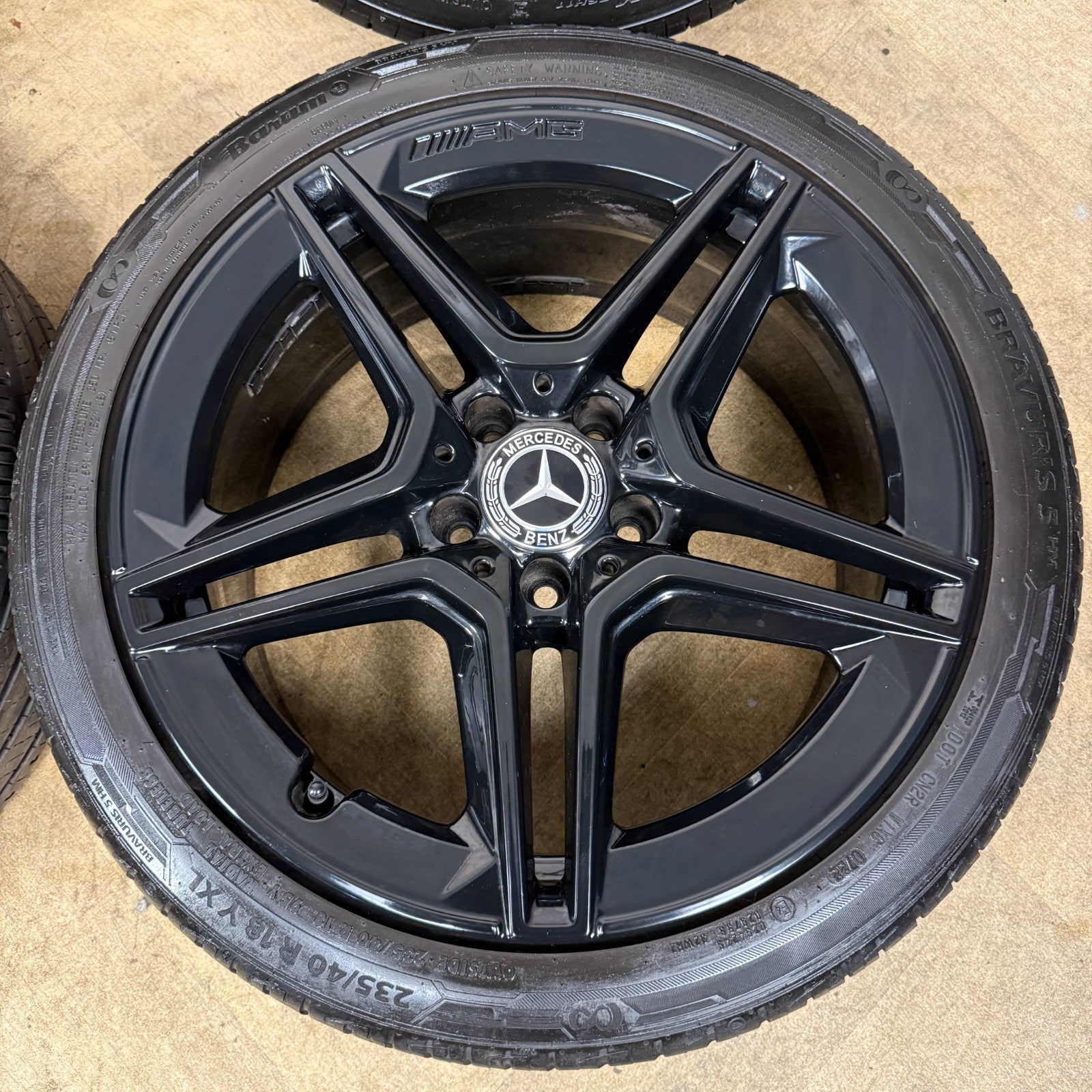 18'' GENUINE MERCEDES AMG A CLASS CLA A35 CLA35 BLACK WHEELS TYRES ALLOYS W177