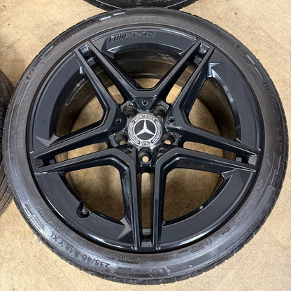 18'' GENUINE MERCEDES AMG A CLASS CLA A35 CLA35 BLACK WHEELS TYRES ALLOYS W177