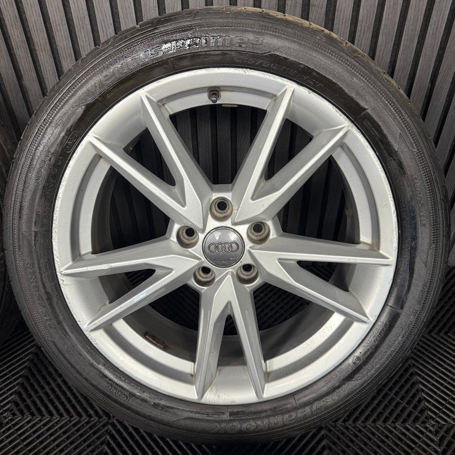 18'' GENUINE AUDI Q2 S LINE 5 DOUBLE SPOKE ALLOY WHEELS TYRES ALLOYS