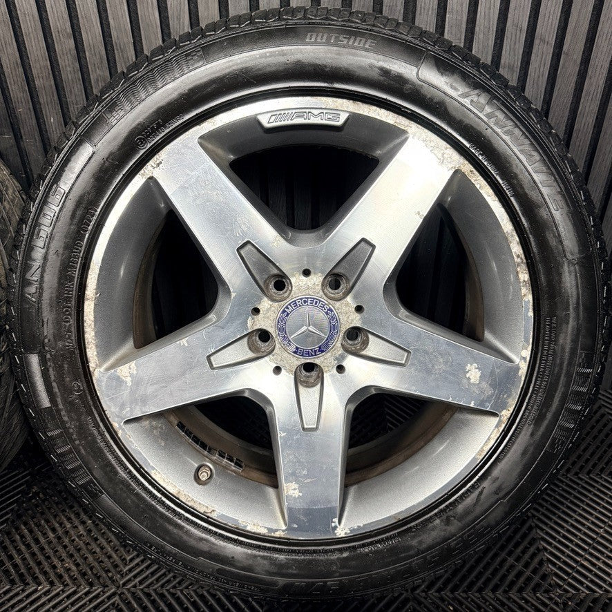 18'' AMG Mercedes GLA Silver 5 Spoke Wheels Tyres Alloys A1564010500 Genuine