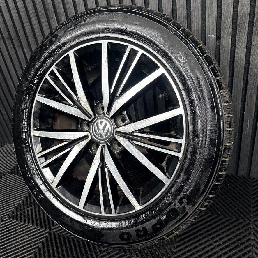 1X 16'' Genuine VW Golf MK7.5 MK7 Linas Alloy Wheel Tyre Gt Single 5G0601025CD