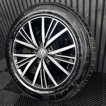 1X 16'' Genuine VW Golf MK7.5 MK7 Linas Alloy Wheel Tyre Gt Single 5G0601025CD