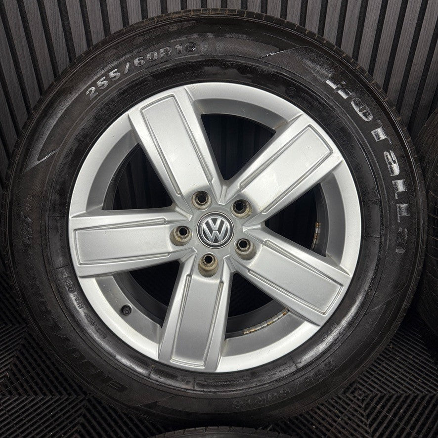18" GENUINE VW AMAROK MANAUS 5 SPOKE SILVER ALLOY WHEELS TYRES ALLOYS 2H6601025B