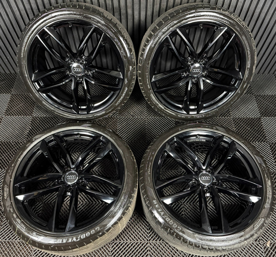 20'' GENUINE AUDI A6 C7 S LINE BLACK EDITION ALLOYS WHEELS TYRES 4G9601025N