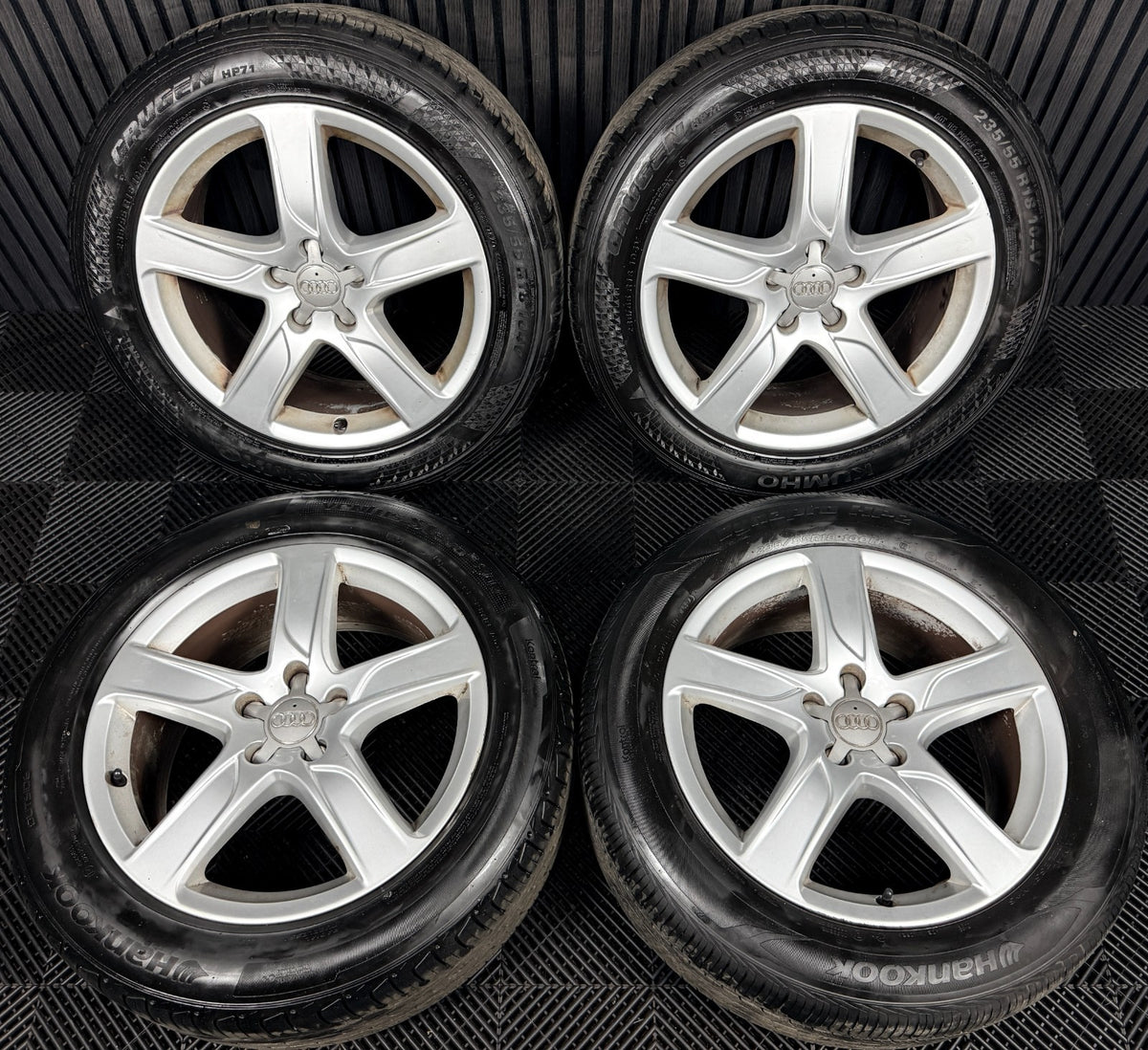18'' Audi A6 C7 4G Allroad 5 Spoke Alloys Wheels Tyres 4G9601025E Genuine