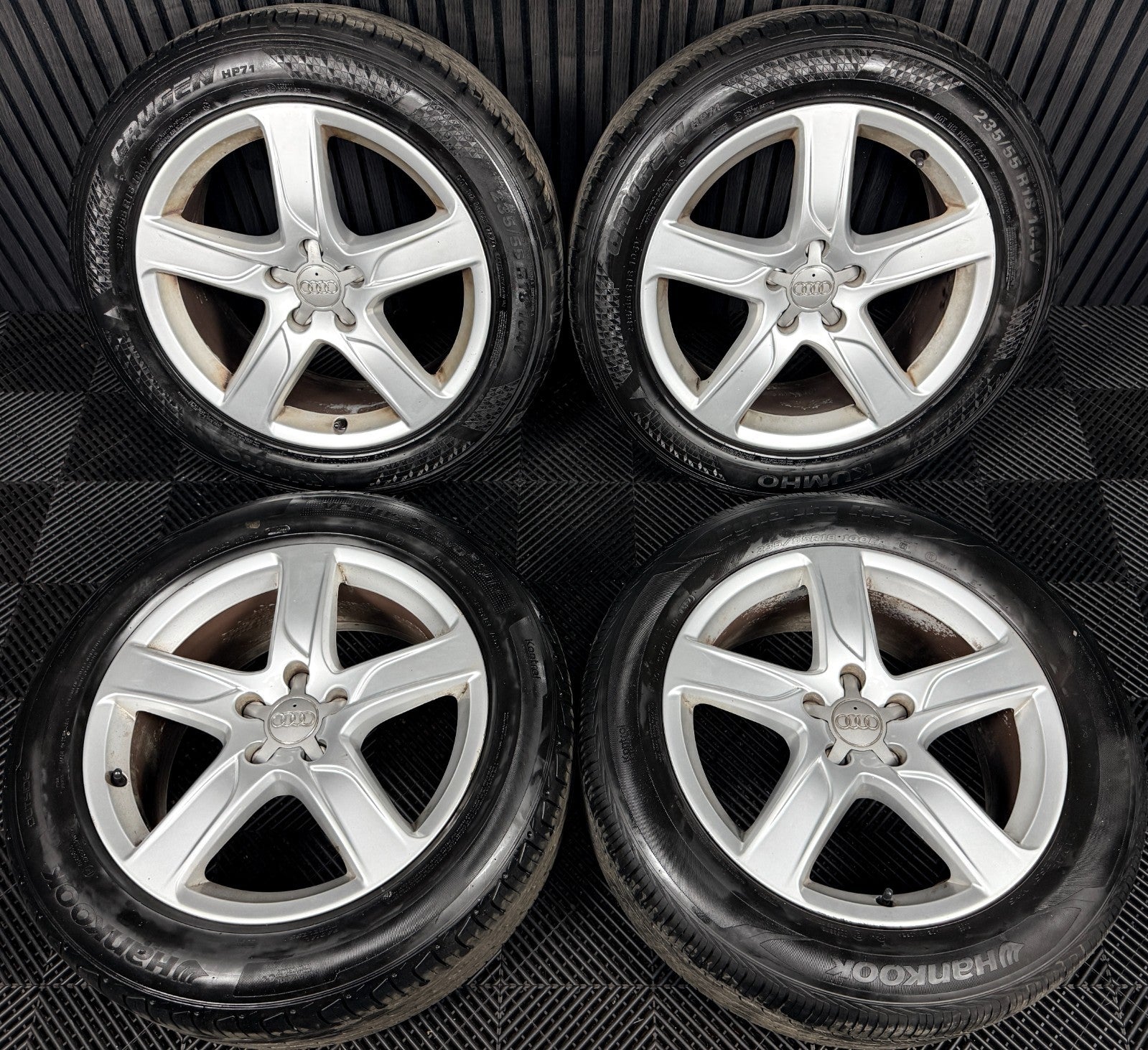 18'' Audi A6 C7 4G Allroad 5 Spoke Alloys Wheels Tyres 4G9601025E Genuine