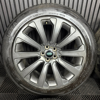 20'' GENUINE RANGE ROVER VELAR MULTISPOKE MATT GREY LAND ALLOY WHEELS TYRES