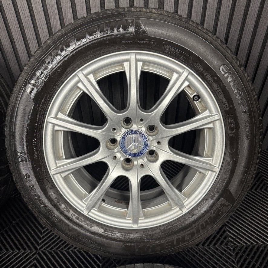 16'' GENUINE MERCEDES C CLASS W205 SILVER ALLOY WHEELS TYRES ALLOYS A2054012400