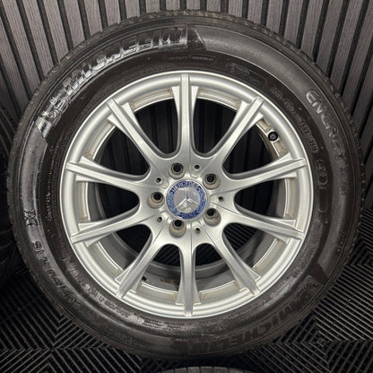 16'' GENUINE MERCEDES C CLASS W205 SILVER ALLOY WHEELS TYRES ALLOYS A2054012400