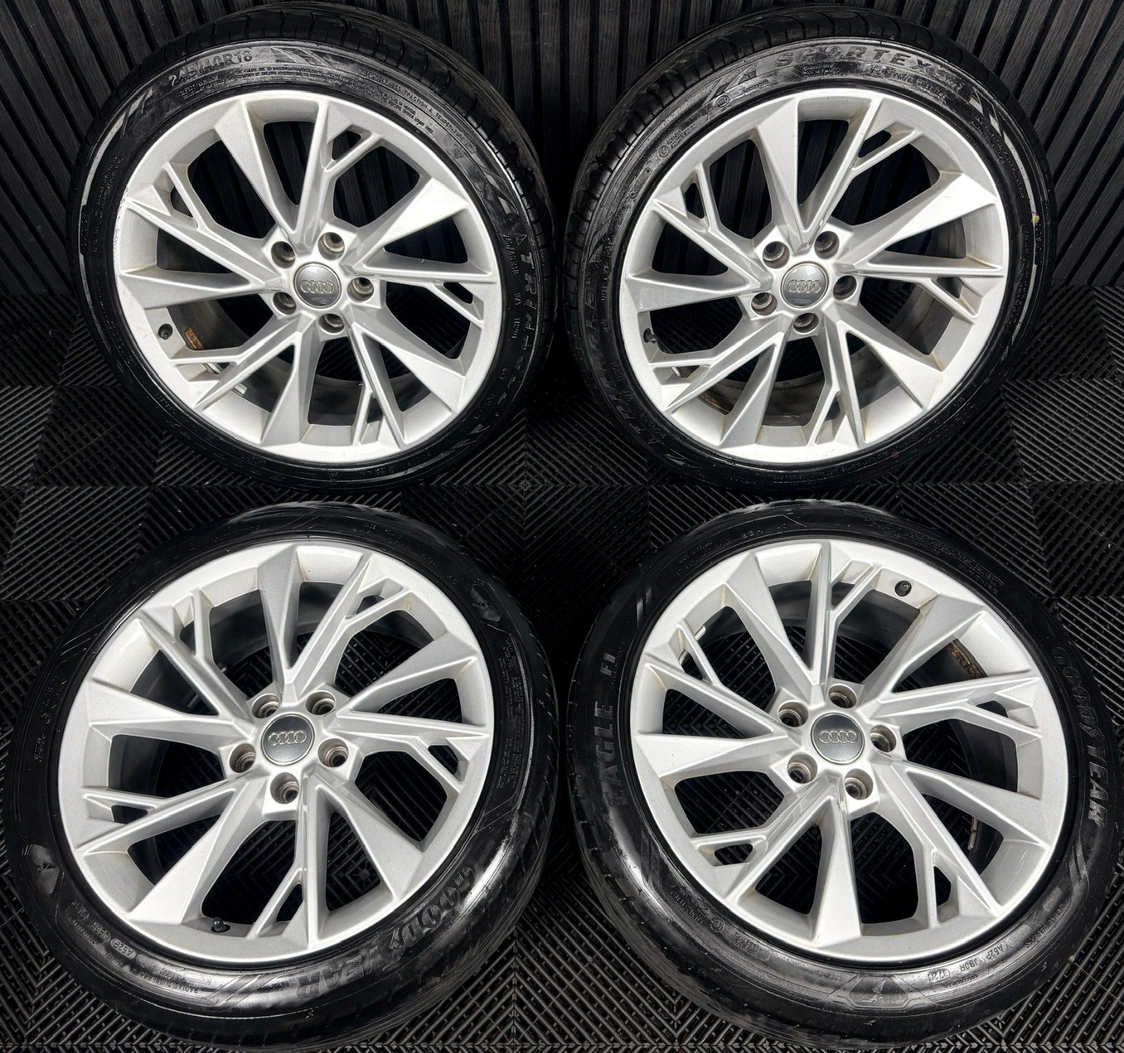 18" Audi A5 Silver Multispoke Alloy Wheels Alloys Tyres 8W0601025FM Genuine