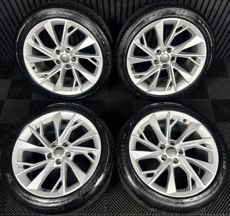 18" Audi A5 Silver Multispoke Alloy Wheels Alloys Tyres 8W0601025FM Genuine