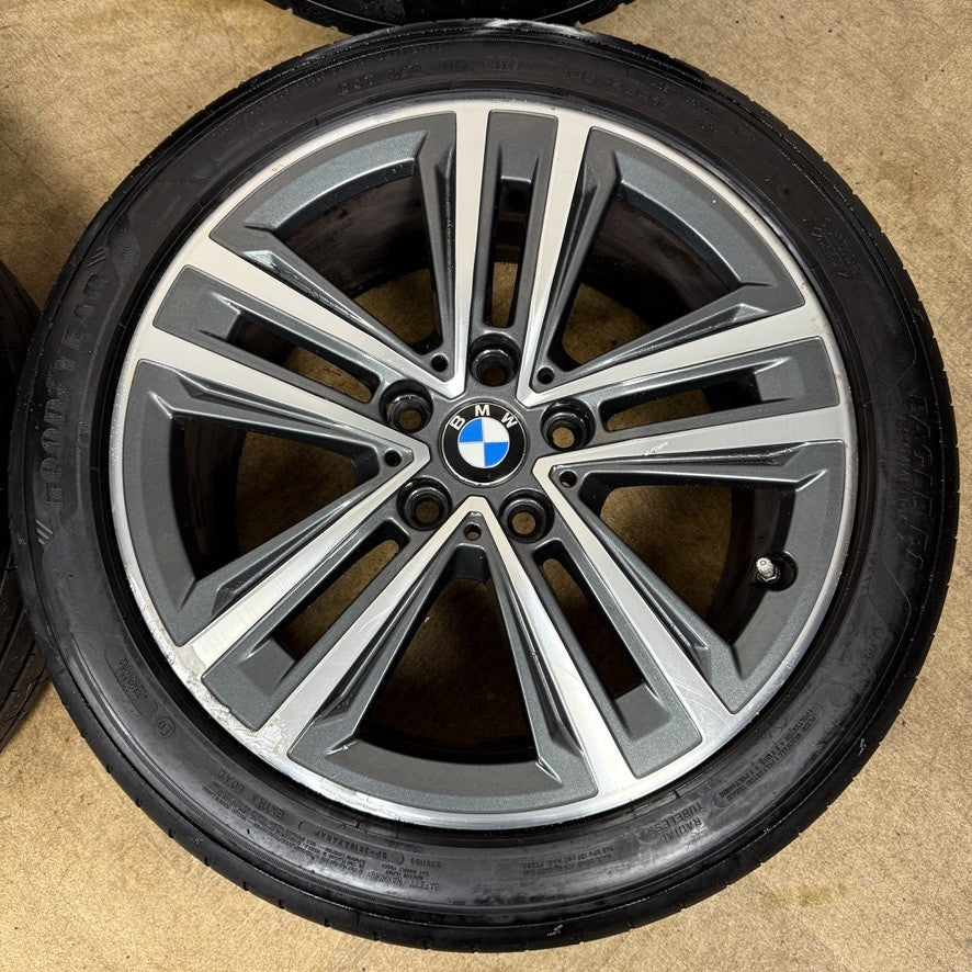 17'' GENUINE BMW 1 SERIES 2 F40 F41 F44 548 GREY DC ALLOY WHEELS TYRES 6884022