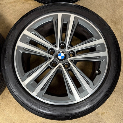 17'' GENUINE BMW 1 SERIES 2 F40 F41 F44 548 GREY DC ALLOY WHEELS TYRES 6884022