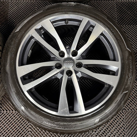 19'' GENUINE AUDI A6 C8 S LINE 5 DOUBLE SPOKE ALLOY WHEELS TYRES 4K0601025H