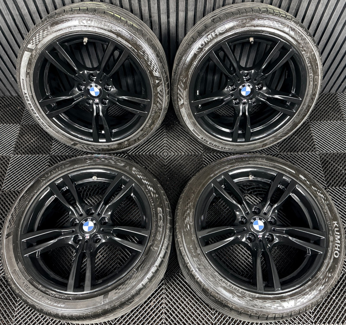 18" Bmw 3 Series 400 M Sport Black F30 F31 F32 F36 4 Alloy Tyres Wheels Genuine