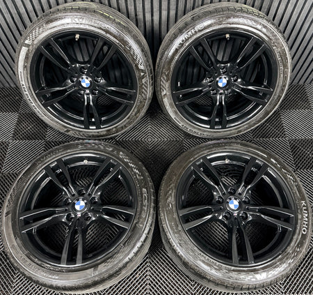 18" Bmw 3 Series 400 M Sport Black F30 F31 F32 F36 4 Alloy Tyres Wheels Genuine