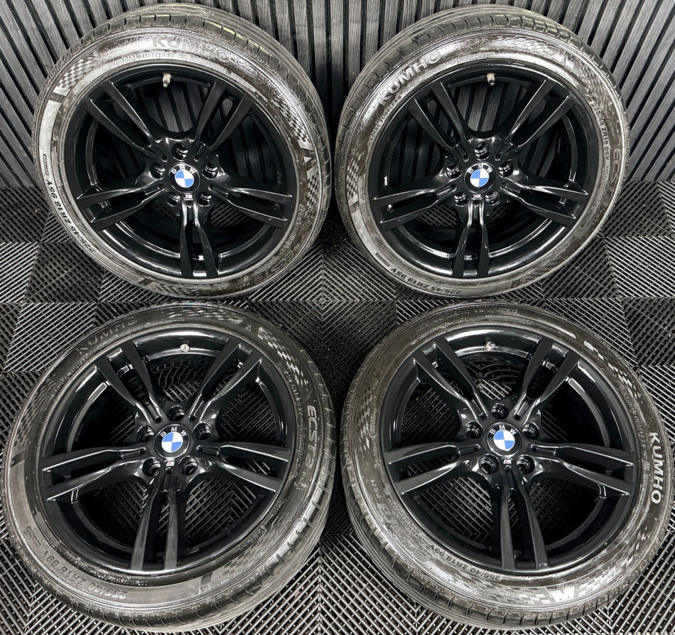 18" Bmw 3 Series 400 M Sport Black F30 F31 F32 F36 4 Alloy Tyres Wheels Genuine
