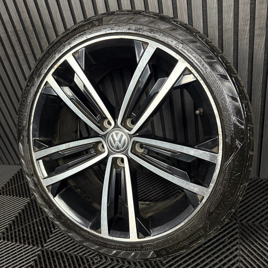 1X 18'' GENUINE VW GOLF GTD SEVILLE GT GTI MK7 ALLOY WHEEL TYRE 5G0601025CM