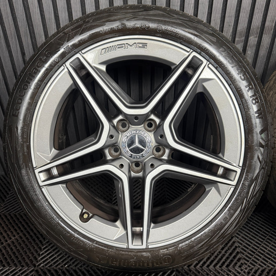 18'' GENUINE MERCEDES AMG A CLASS CLA B ALLOY WHEELS TYRES ALLOYS W177 5X112