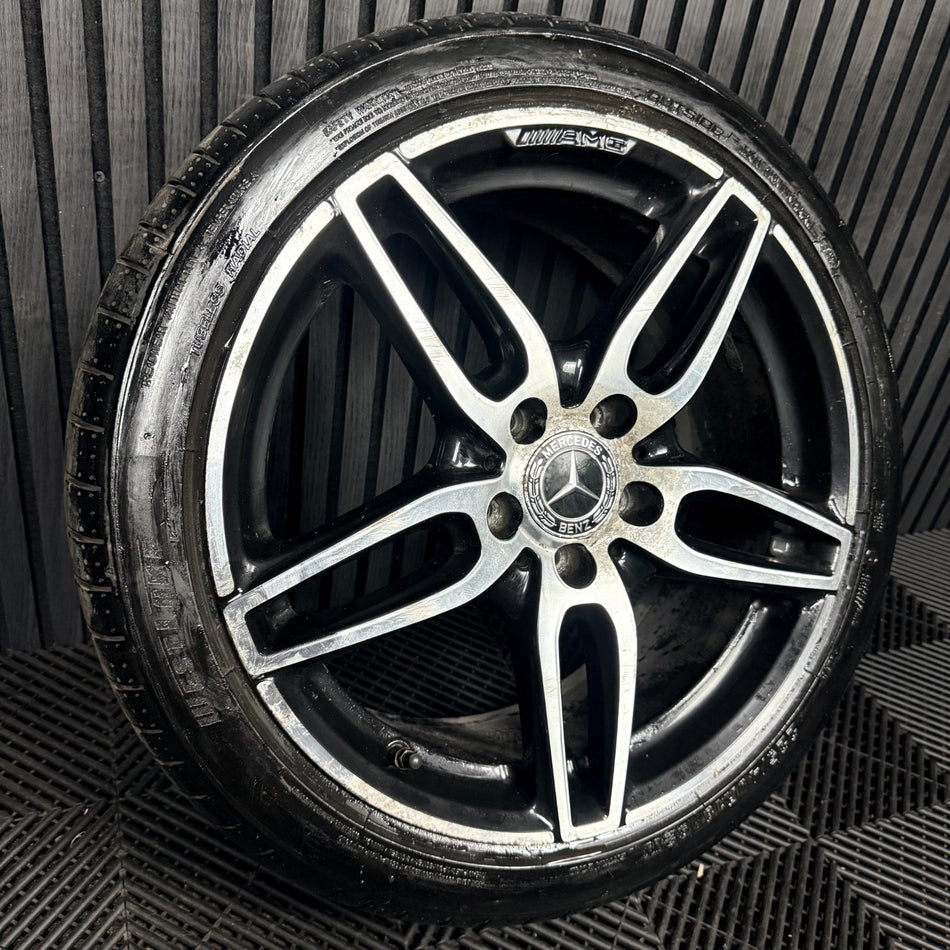 1X 18'' Mercedes AMG A Class CLA Black W176 Alloy Wheel Tyre A1764010700 Genuine