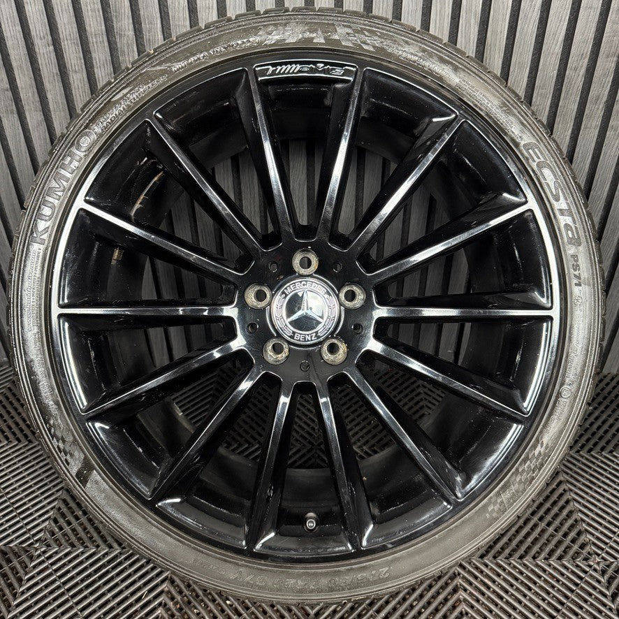 1X 20" GENUINE AMG MERCEDES E CLASS BLACK ALLOY WHEEL BACK W213 A2134012300 REAR