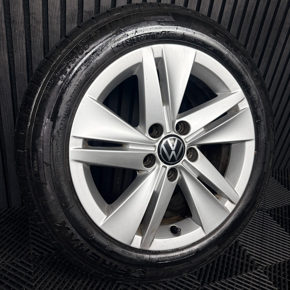 1X 16'' VW Golf MK8 Norfolk Alloy Wheel Tyre GT Single 5H0601025 Genuine