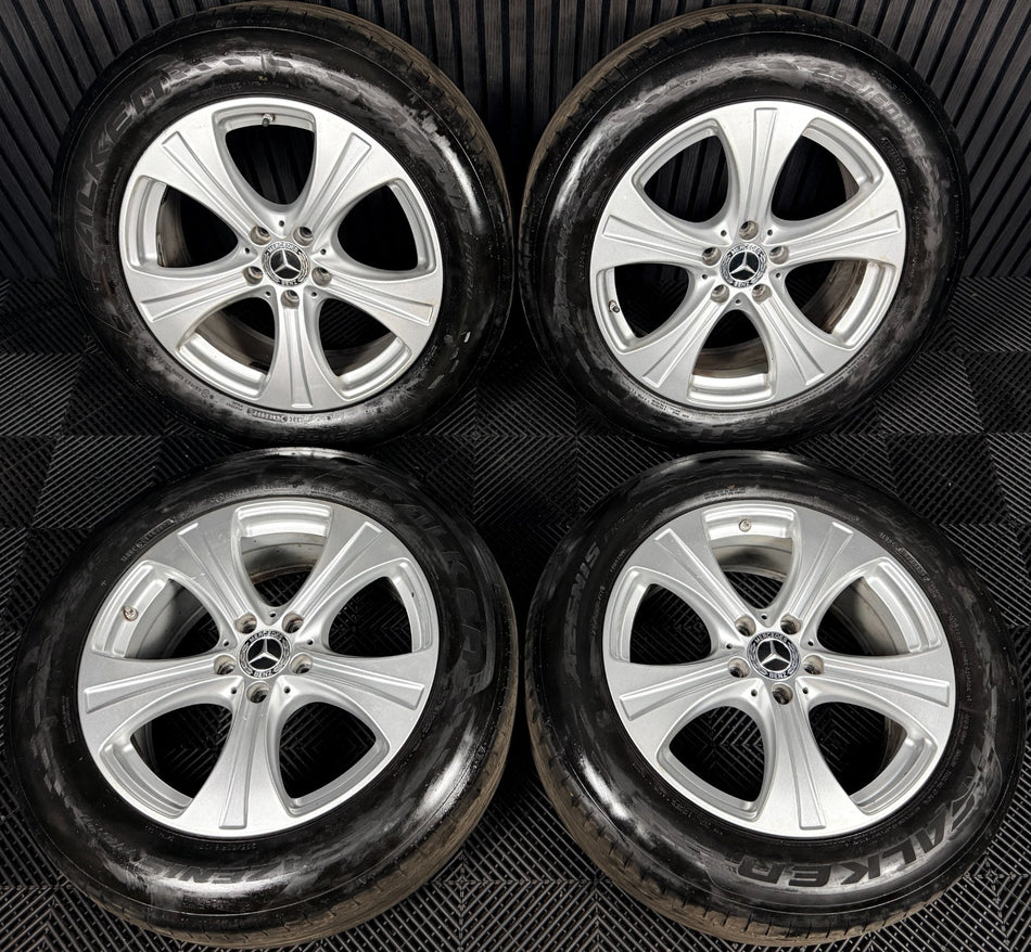18'' Mercedes GLC Silver 5 Spoke Alloy Wheels Tyres Alloys A2534010800 Genuine