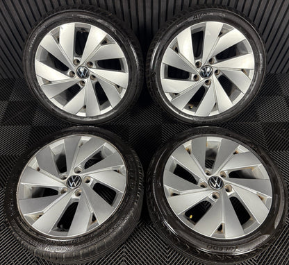 17'' GENUINE VW GOLF BELMONT MK8 MK7 MK6 ALLOY WHEELS TYRES ALLOYS 5H0601025C