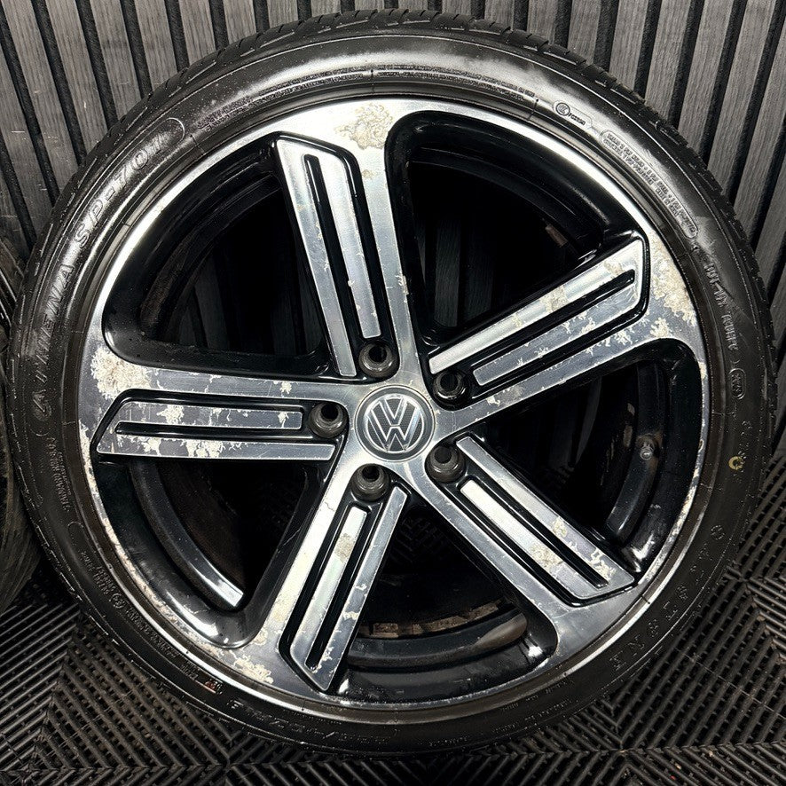 18" VW Golf R GTI Mk7 GT GTD Cadiz Wheels Tyre Alloy 5G0601025DQ Genuine
