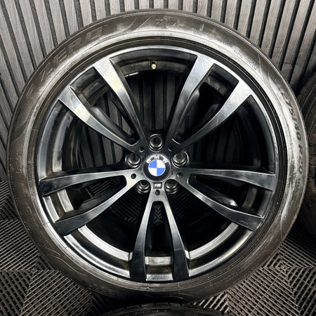 20'' BMW X5 F15 X6 F16 469 Satin Black M Sport Alloy Wheels Tyres Alloys Genuine