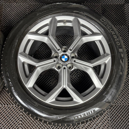 19'' BMW X3 X4 G01 G02 693 Alloy Wheels Tyres Grey 6877327 Genuine