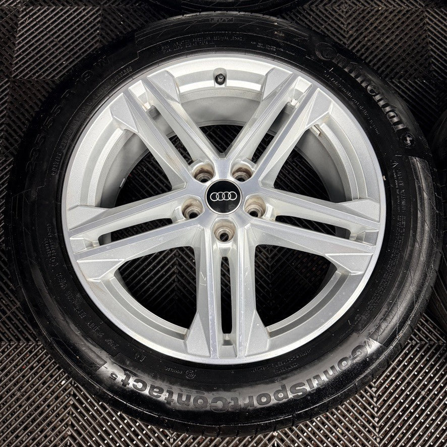 19'' Audi Q5 5 Double Spoke S Line Alloy Wheels Tyres 5X112 80A601025G Genuine