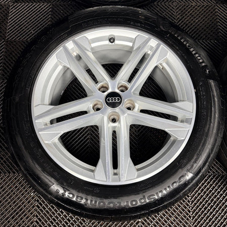 19'' Audi Q5 5 Double Spoke S Line Alloy Wheels Tyres 5X112 80A601025G Genuine