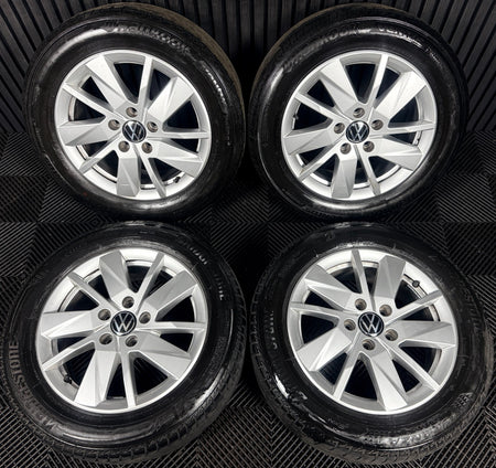 16'' VW Caddy Mk5 Vienna Silver Alloys Wheels Tyres 2K7601025 Genuine