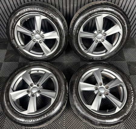 17'' Audi Q2 5 Spoke Grey Alloy Wheels Tyres Alloys 81A601025B Genuine