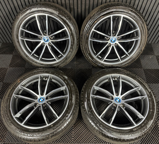 18" GENUINE BMW 5 SERIES 4 662 GREY DC M SPORT G30 G31 ALLOY WHEEL TYRES 7855081